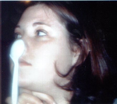 I am sooo talented! I can balance a spoon on my nose!