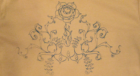 Lotus & Vines Long Sleeve Detail
