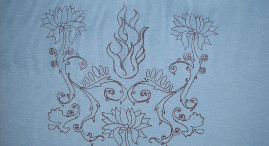 Lotus & Flame Long Sleeve Detail