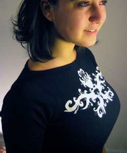 Tribal Lotus Boat Neck