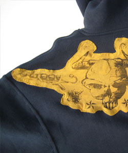 Skull * Waterguns patch on zip-up hoodie
