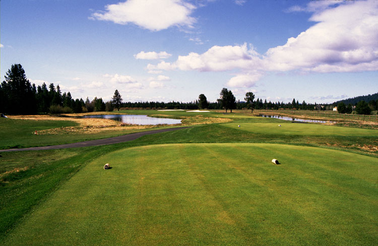 Sunriver Meadows golf course third hole Tee box