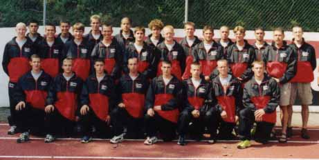 Heidelberg's 1999 Cross Country team.