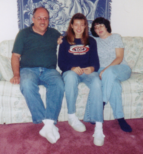 Melissa and her parents.