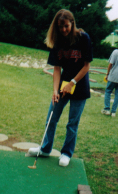Beating me in putt-putt as usual.