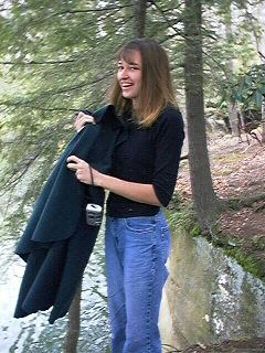 Doing laundry at a lake?