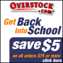 OverStock .com - Save an additional $5 on all orders over $75