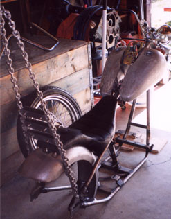 The frame with the chainlink sissybar.