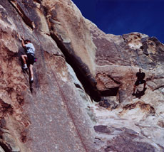 Philippe and Ove climbing. Click to enlarge.