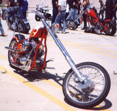 Chopper with flames. Click to enlarge.
