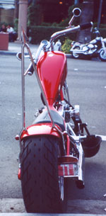 Swedish style chopper from the back. Click to enlarge.