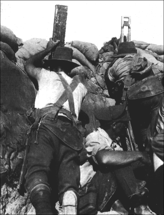 RND and Aussies at Anzac Cove