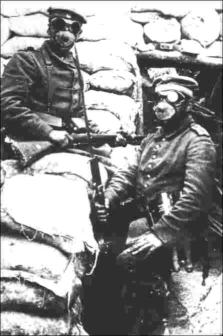 Germans in gas masks