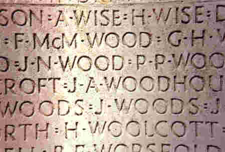 Percy Wood memorial inscription