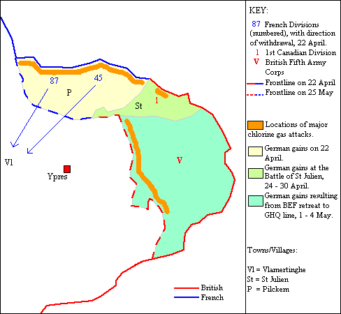 Map_German gains at Second Ypres
