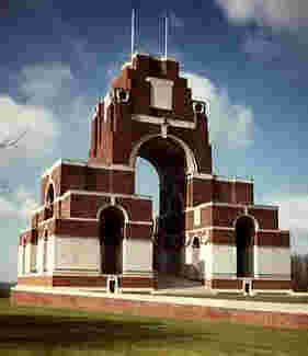 the Thiepval Memorial