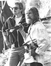 CHUCK WITH SON: FRASER ON THE SET OF THE MOUNTAIN MEN