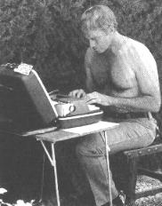 CHUCK TYPING IN HIS JOURNAL DURING BREAKS
