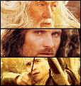 From top to bottom: Sir Ian McKellen, Viggo Mortensen, Orlando Bloom