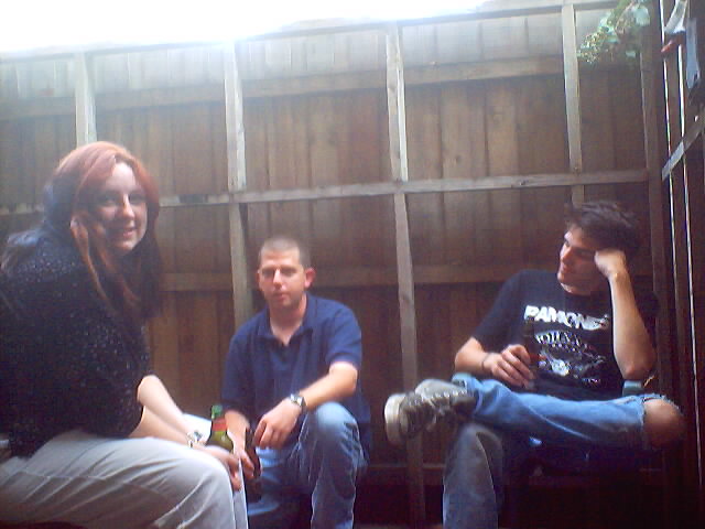We've moved out onto Ann's private porch.