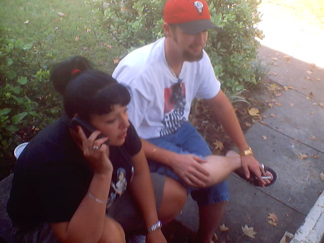 My sister Amanda and her then-boyfriend Scott on one side...