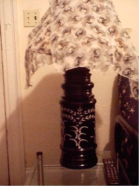 I painted this lamp myself!! :) I'm a regular Martha Stewart, I am!