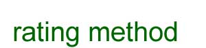 Rating method