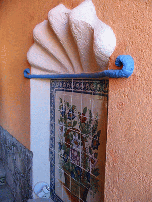 Mosaic at Front Entrance to Property