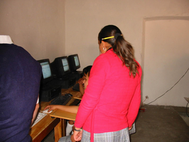 Students with new computers