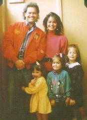MICKY WITH HIS DAUGHTERS: CHARLOTTE, EMILY, GEORGIA & WIFE: TRINA