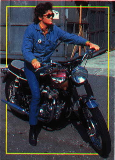 MICKY&nbsp; DOLENZ RIDING HIS MOTORCYCLE