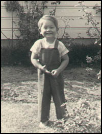 MICKY ON HIS LAWN AT AGE 2