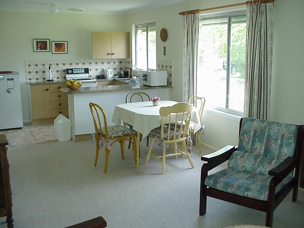 view of kitchen and dining area