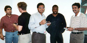 Members Chatting After Meeting 2002