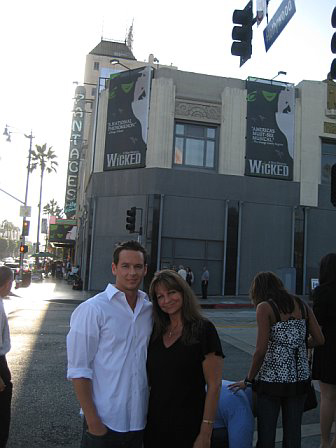 Mother and son in Hollywood, 2008