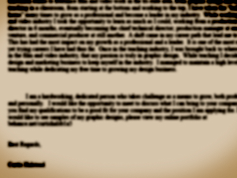 Cover Letter