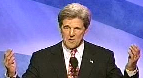 'Saint John' Kerry talking about being born in the West Wing with hands held up