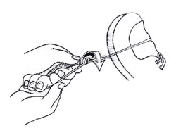 Tying Bimini Twist Knot Step by Step Pic 9 - Pull gently on the tag, rotating the Bimini as you do so until a couple of twists appear in the loop, then stop. If you pull tag out too far you will shorten the splice.