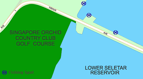 Lower Seletar Reservoir Dam Fishing Angler Hotspots 7 Pic Map - Fishing Angler HotSpots Around Singapore with Photo and Maps