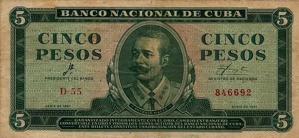 B Firmado Che, 5 P, 1961,km 95a