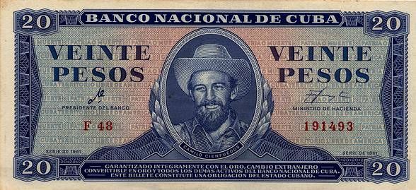 B Firmado Che, 20 P, 1961, km 97a