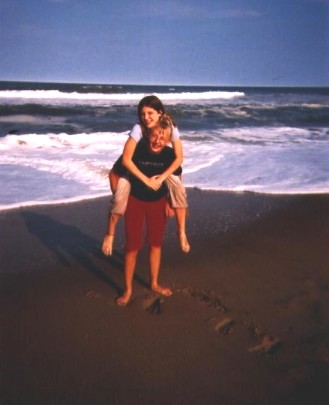 Me and my best friend Emily on our first day at the Outer Banks in eighth grade.