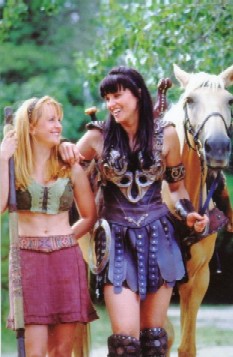 Lucy and Renee sharing a laugh over a fluffed line... From 'When in Rome...'