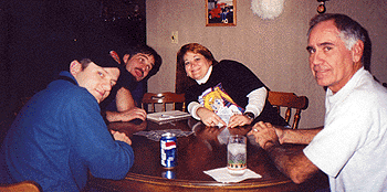 Mike (family friend), my brother, me and my dad