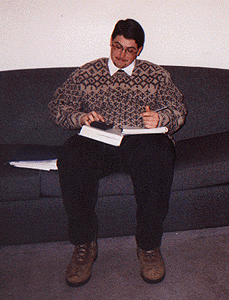 Daniel, Studying....