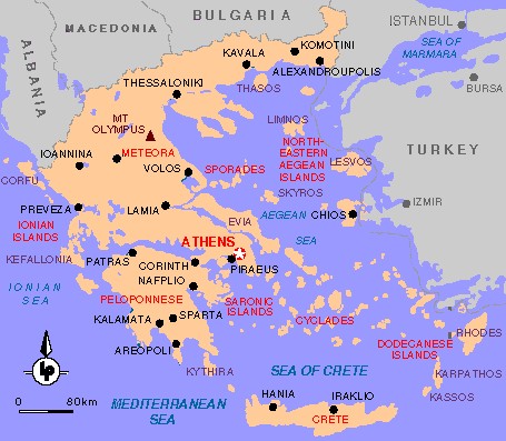 map of Greece