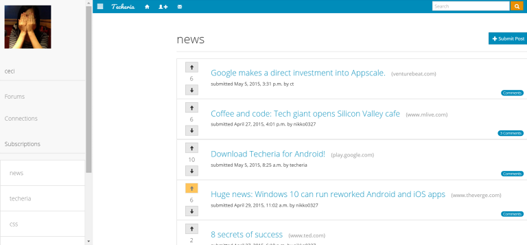 News and Dashboard