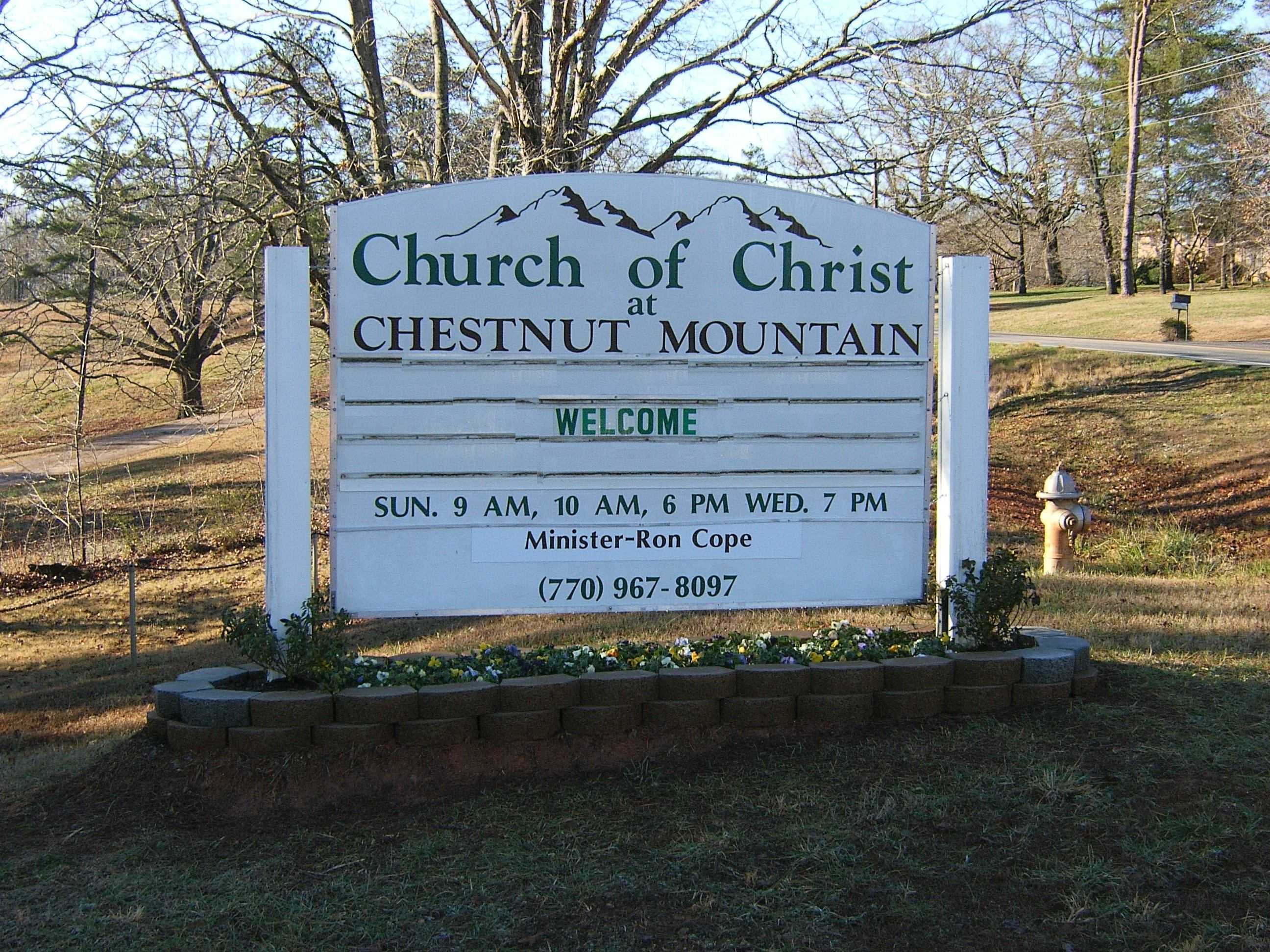 Photo of Chestnut Mt. Sign