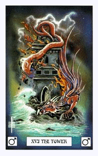 Dragon Tarot - The Tower