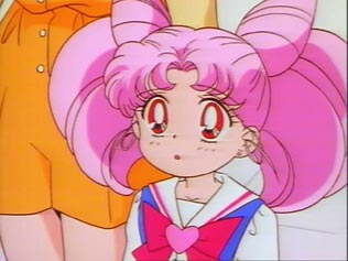 Chibi Usa runs into her teacher Miss Morino